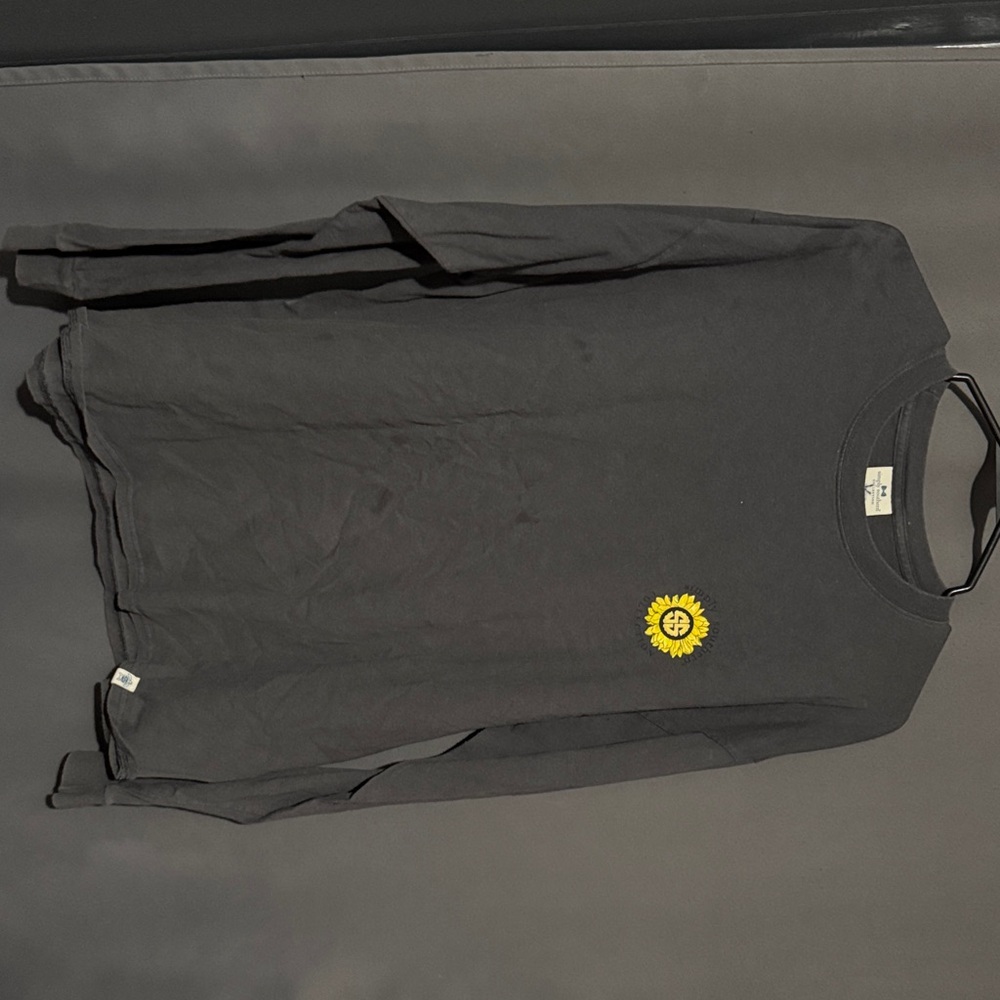 Simply Southern Black Long Sleeve Tee with Yellow Sunflower
